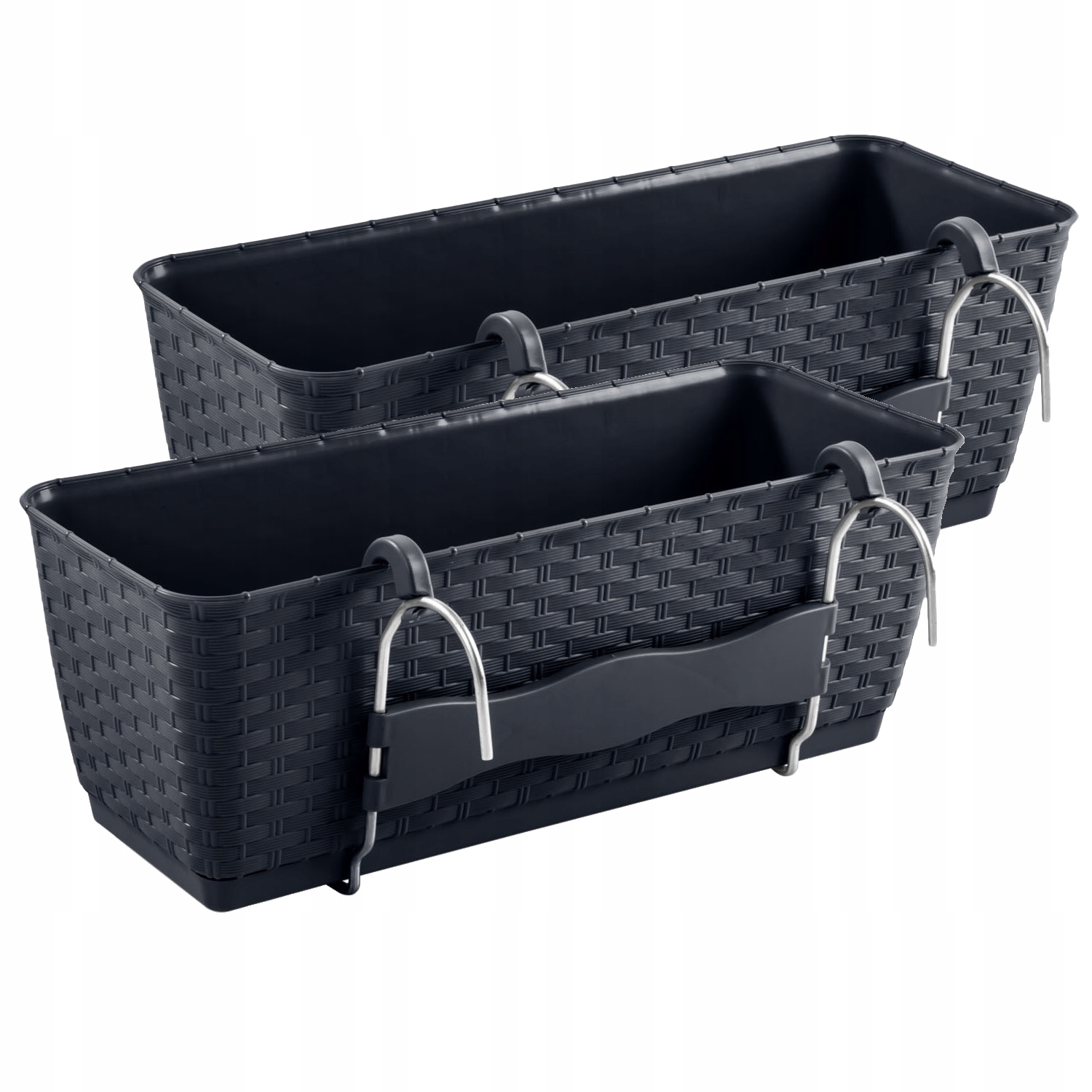 Prosperplast kvetináč 49,2 cm x 17,2 x 17,4 cm plastový antracit